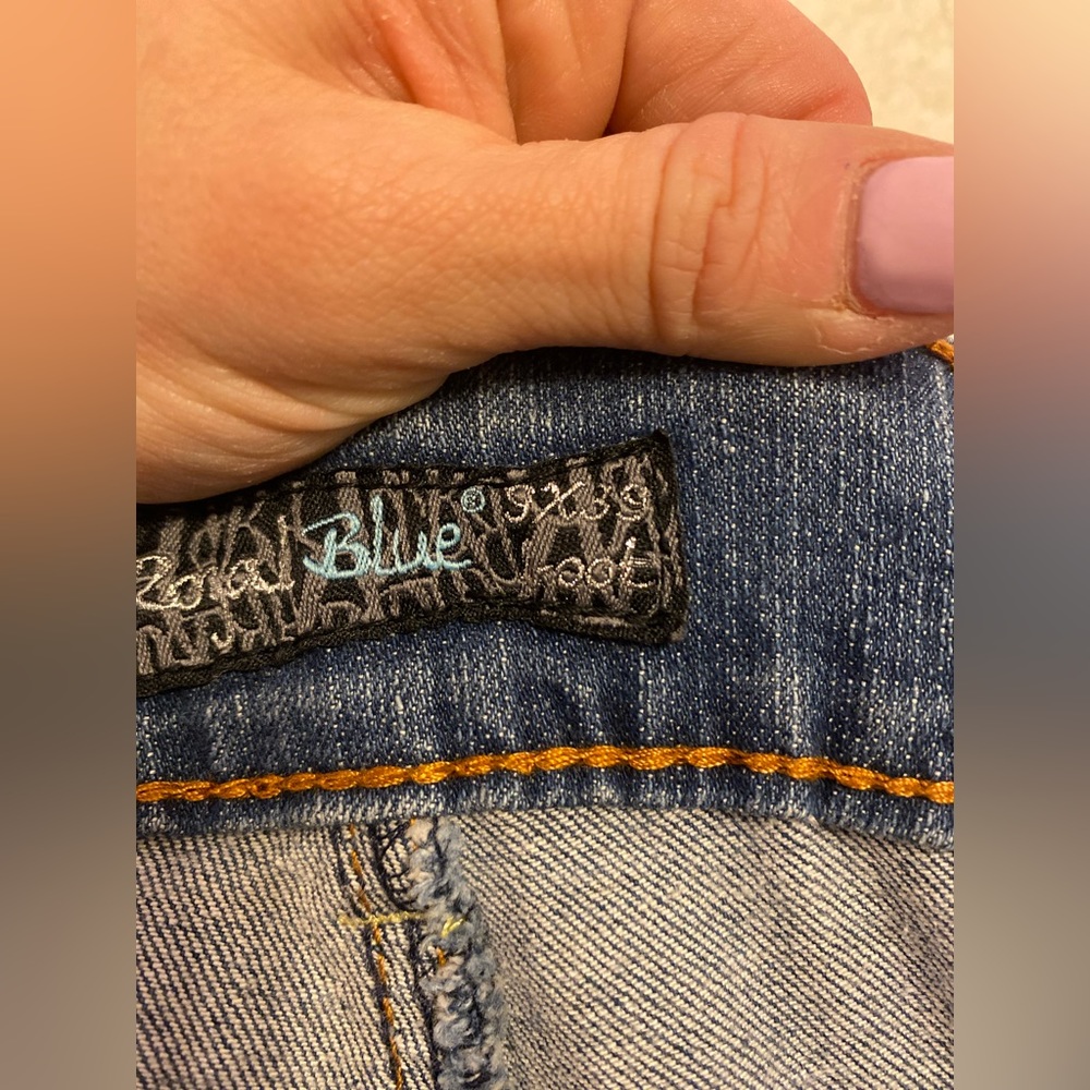 Royal Blue-bootcut torn jeans..size 9x39 - Picture 6 of 12